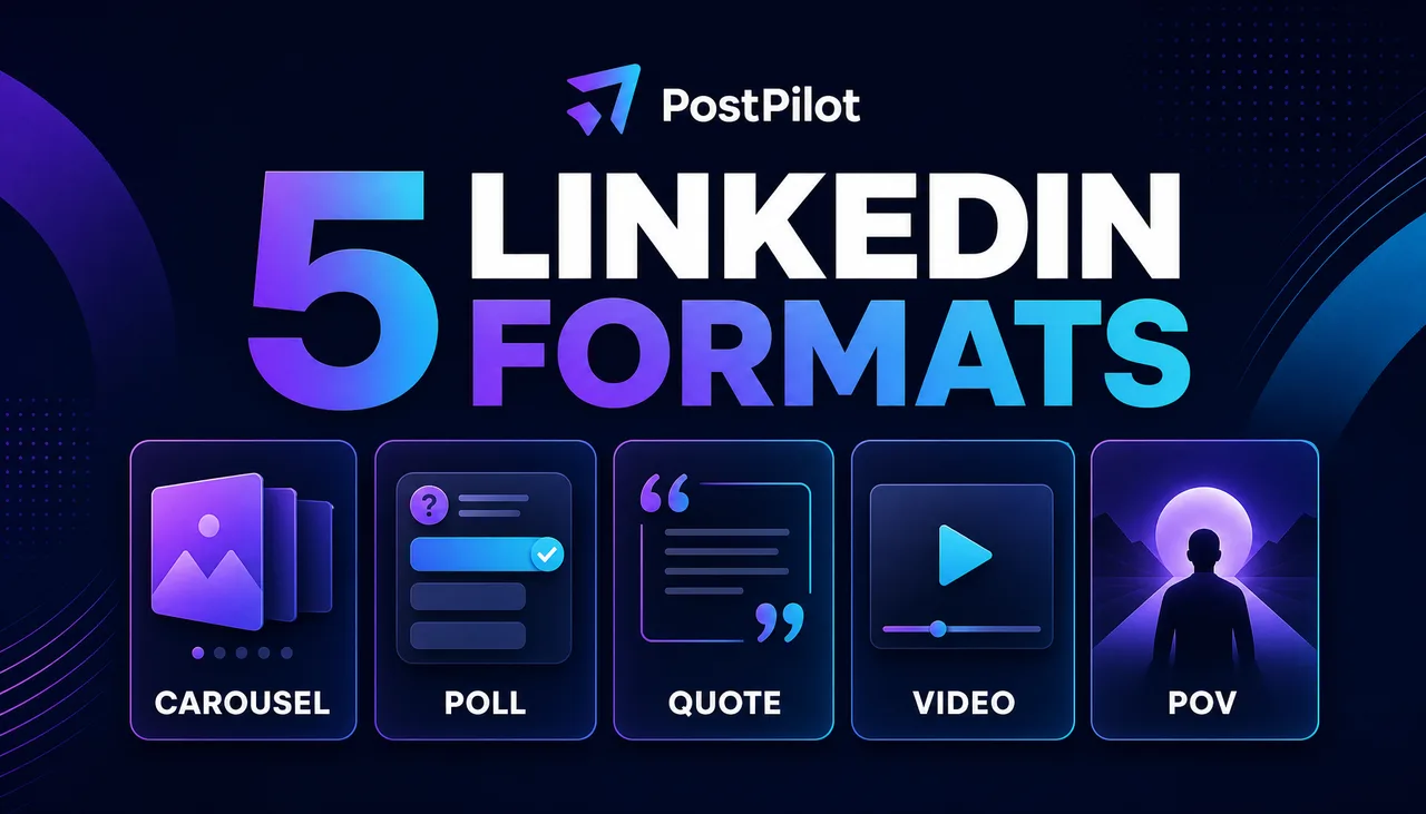 PostPilot LinkedIn carousel cover generated with GPT Image 2