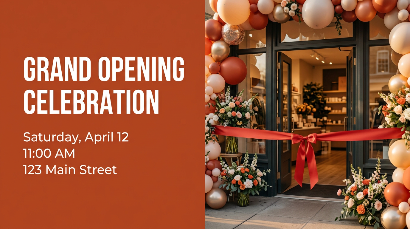 Grand opening event cover