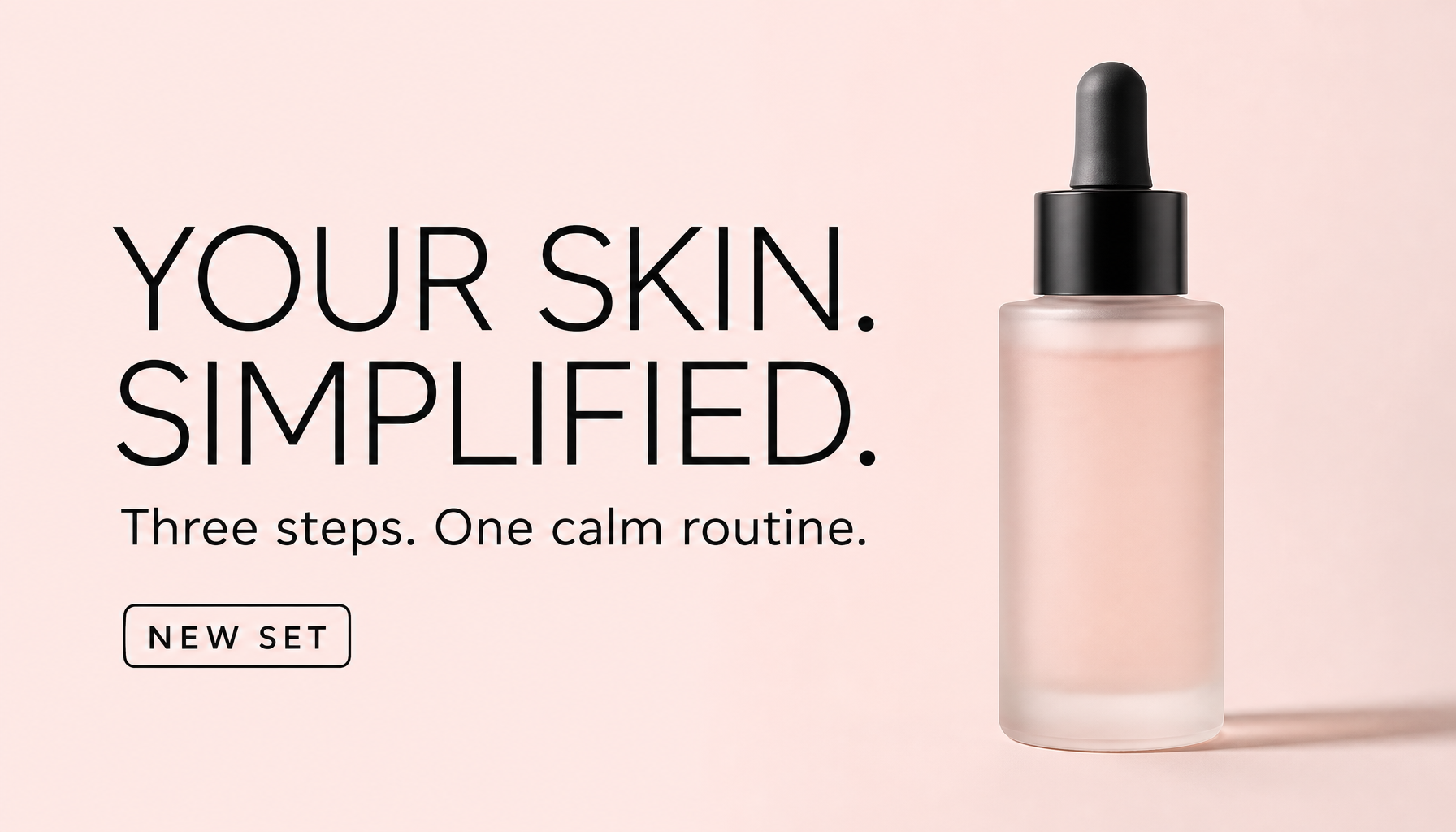 GPT Image 2 skincare social ad with exact headline and badge text generated in ImageLayer